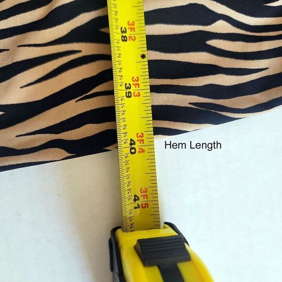 Loft Open Back Zebra Animal Print Black Brown Long Sleeve Dress Size 10 - Picture 8 of 8